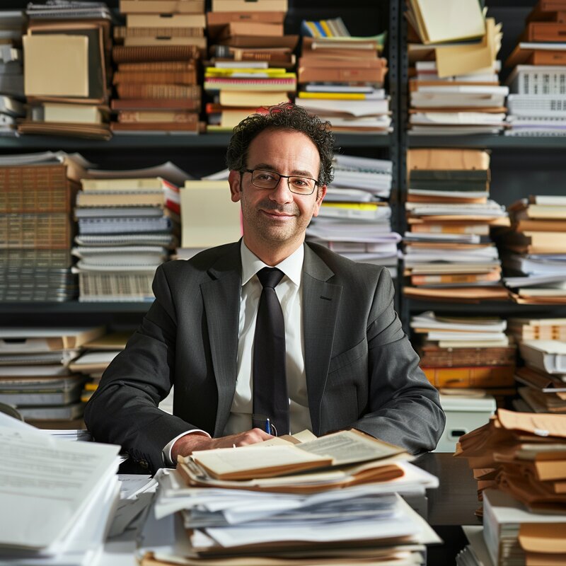 Detailorientierung Symbol: Person mit Lupe und Details