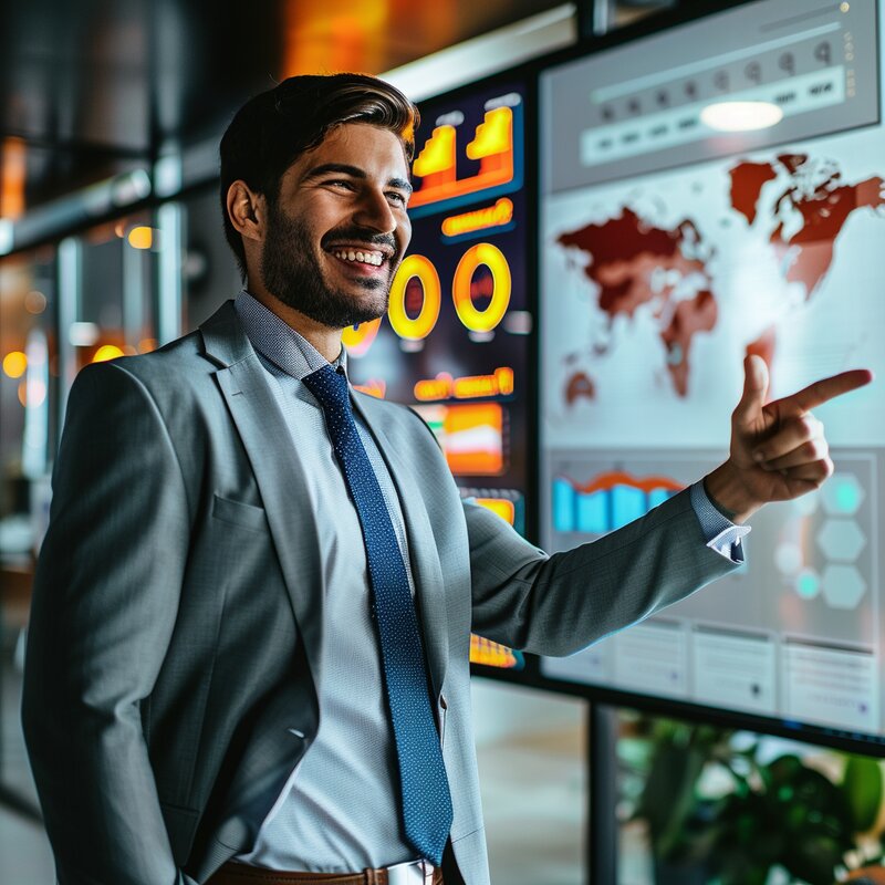 Zielmotivation Symbol: Person mit positivem Blick nach vorne