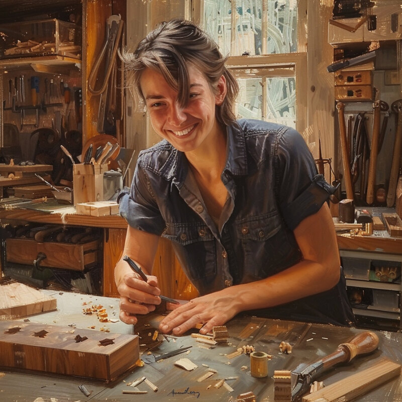 Praxisorientierung Symbol: Person mit praktischen Werkzeugen