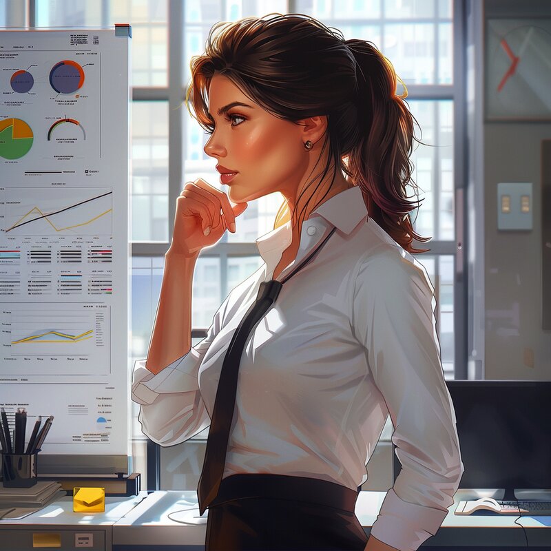 Reflektiv Symbol: Nachdenkliche, analysierende Person